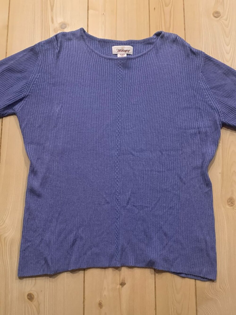 Vintage Y2K Worthington Casual Retro Textured Knit T-Shirt Women's Size 18W